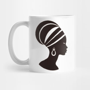 AFRICAN WOMAN LOGO WITH STRIPES Mug